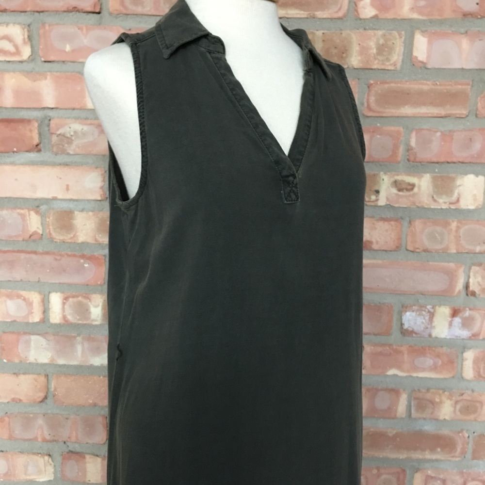 Sonoma olive green 100% rayon dress med